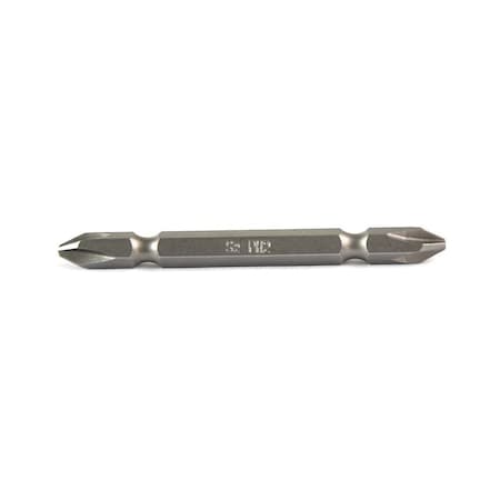 Superior Steel 2# Phillips Double End Screwdriver Bits - 3 Inch Long, PK 10 SP302D-10PK